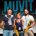 Ana Dolinar Horvat, Miha Knific, Miha Tozon na dogodku 3. Muvit 6x60.