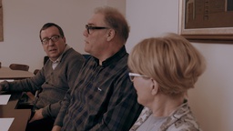Boris Kobal (II), Ivan Verč, Bogomila Kravos v filmu Pappenstory – štorija o slovenskem amaterskem gledališču SAG Trst (2017).